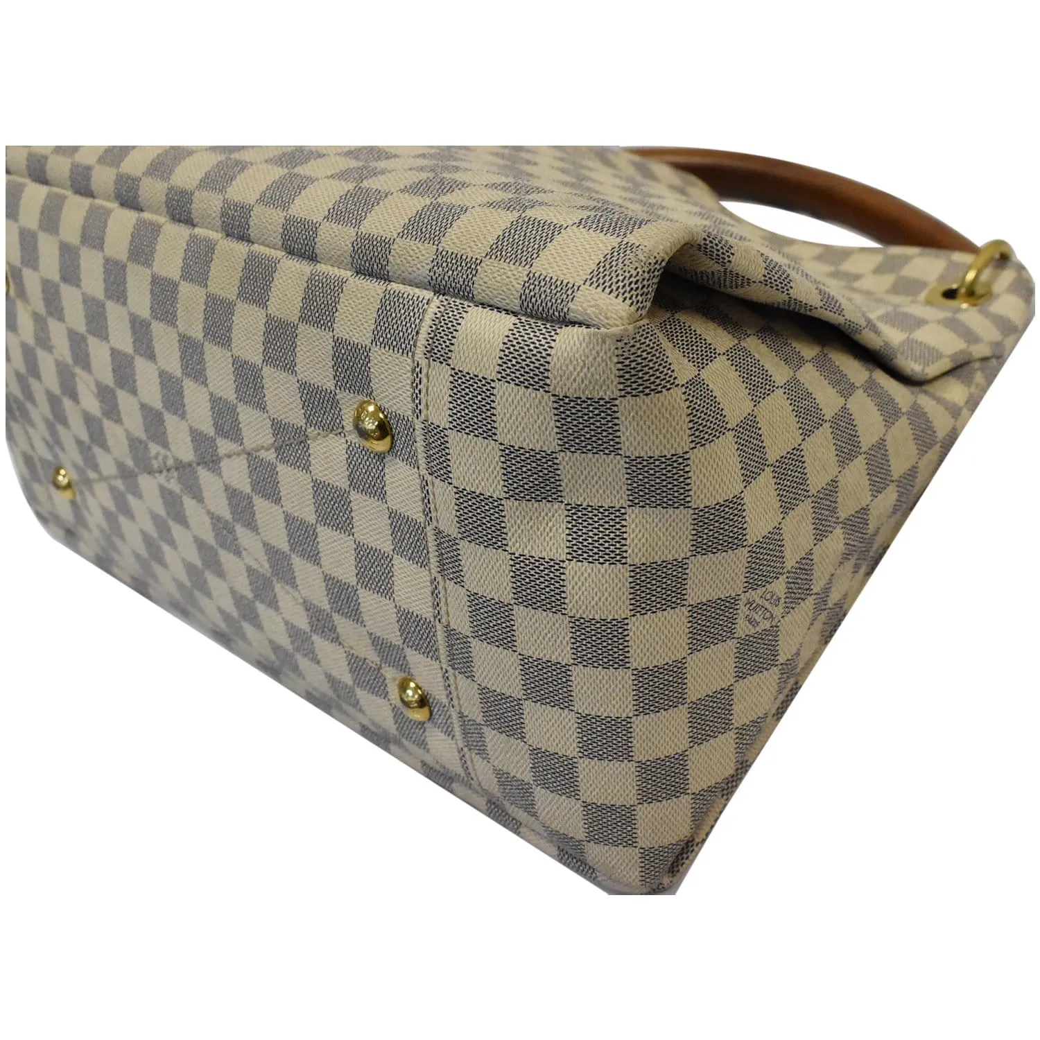 LOUIS VUITTON Artsy MM Damier Azur Hobo Bag White