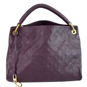 LOUIS VUITTON Artsy MM Empreinte Leather Shoulder Bag Aube