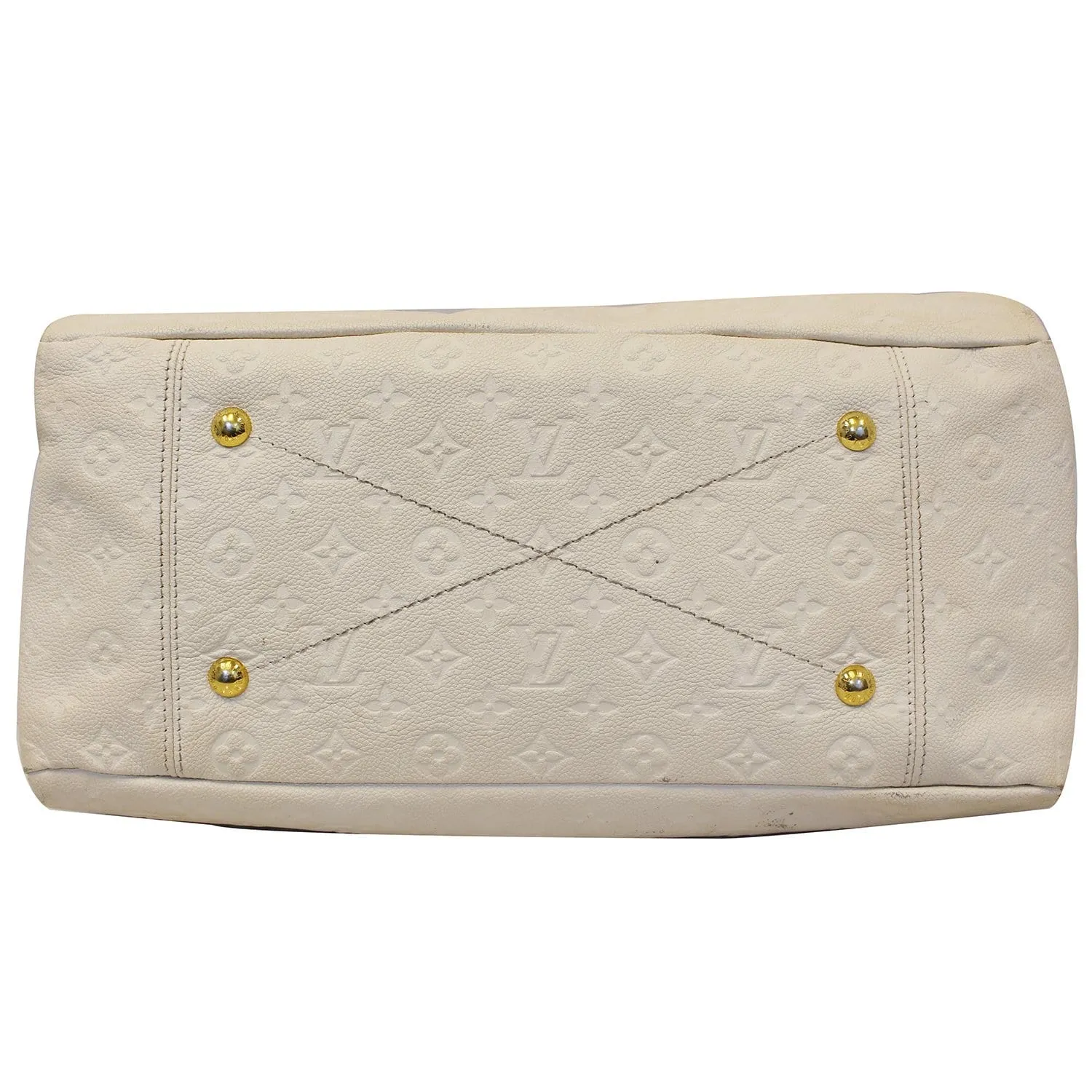 LOUIS VUITTON Artsy MM Empreinte Leather Shoulder Bag Beige