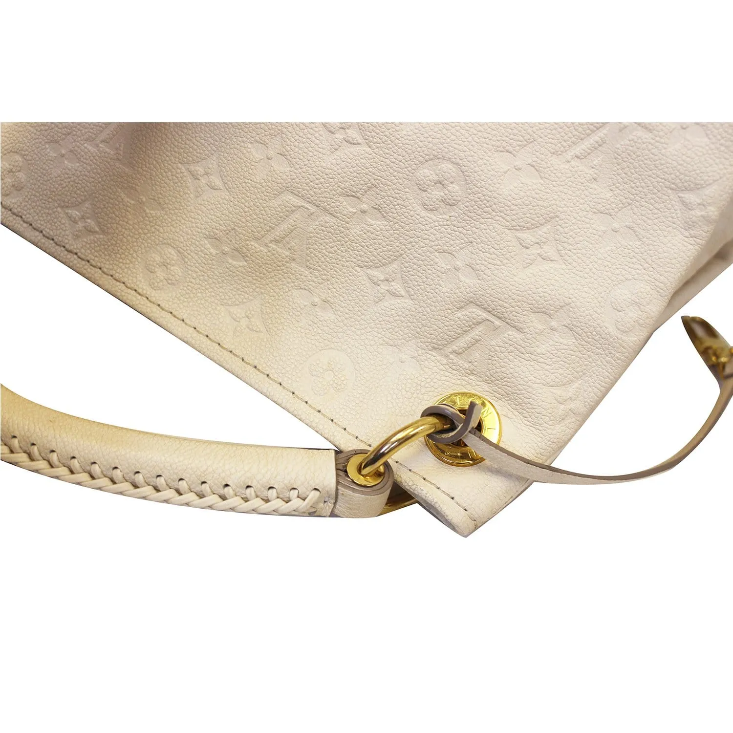 LOUIS VUITTON Artsy MM Empreinte Leather Shoulder Bag Beige