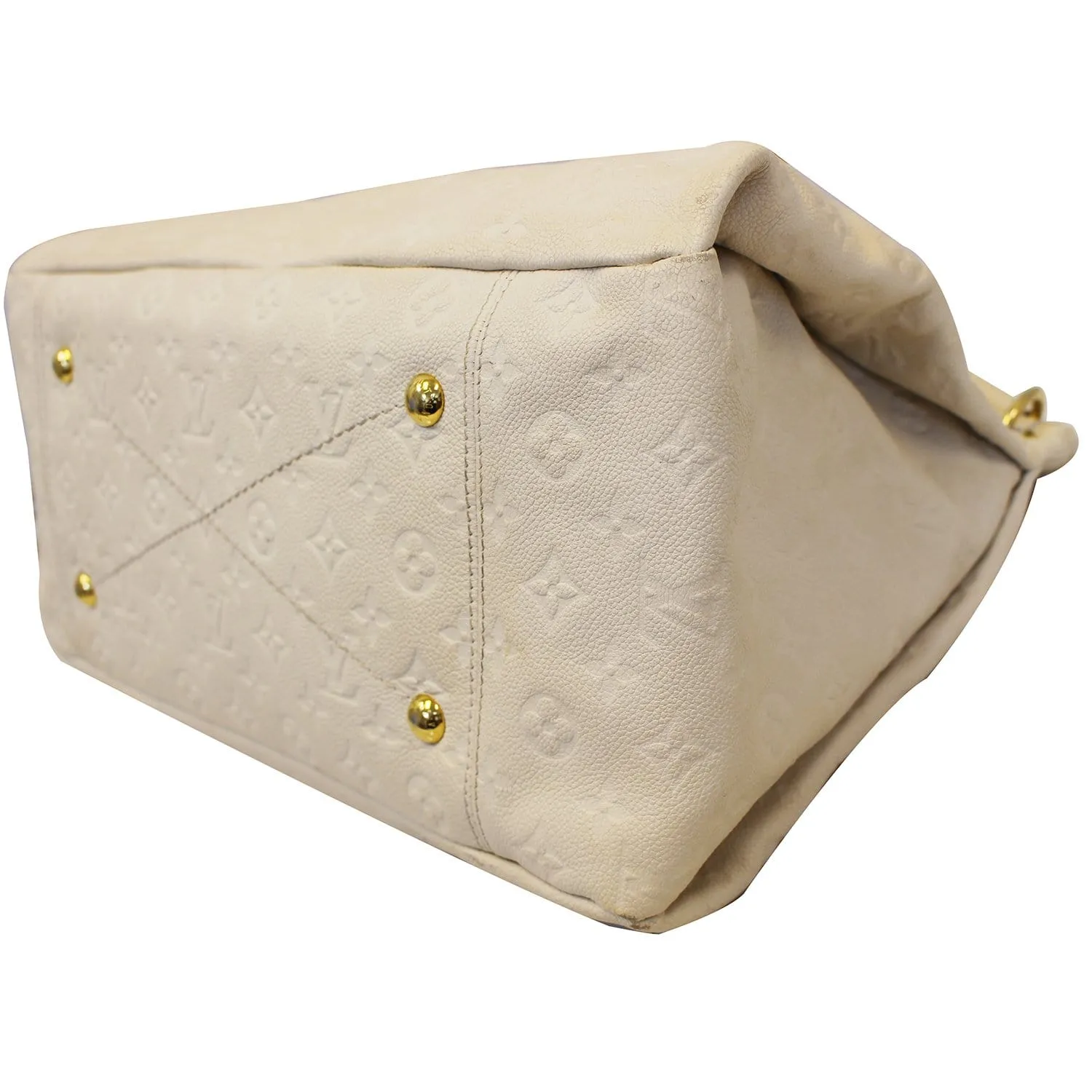 LOUIS VUITTON Artsy MM Empreinte Leather Shoulder Bag Beige