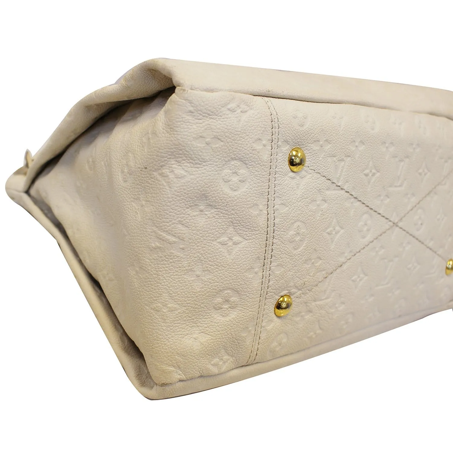 LOUIS VUITTON Artsy MM Empreinte Leather Shoulder Bag Beige