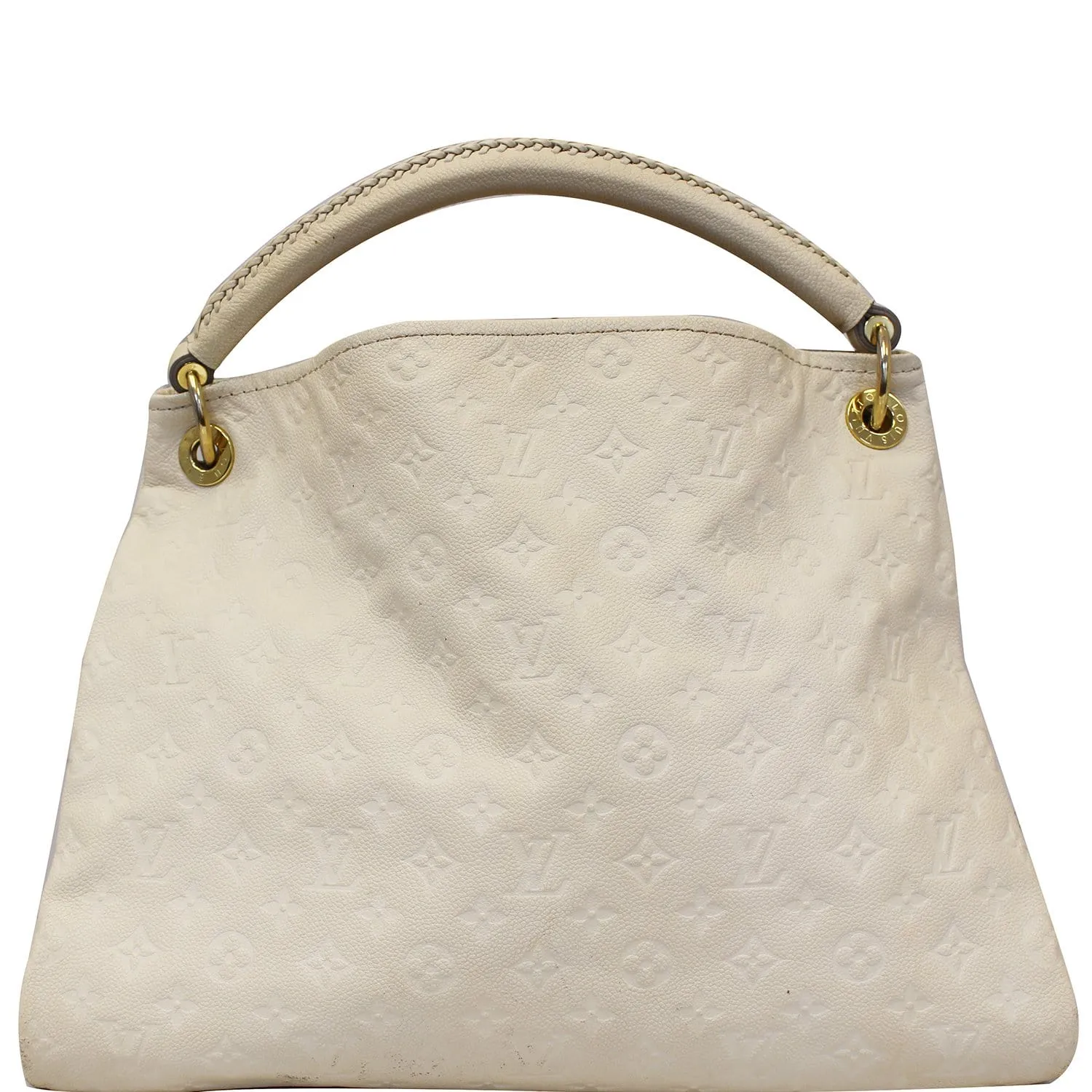 LOUIS VUITTON Artsy MM Empreinte Leather Shoulder Bag Beige