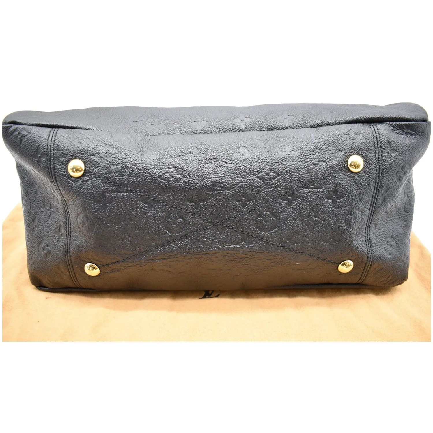 LOUIS VUITTON Artsy MM Empreinte Leather Shoulder Bag Black