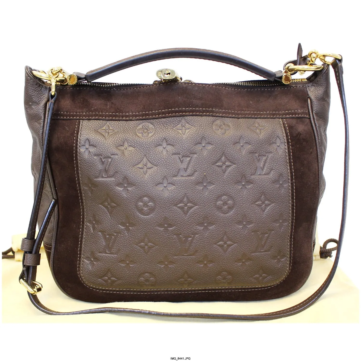 LOUIS VUITTON Audacieuse PM Terre Empreinte Leather Shoulder Bag