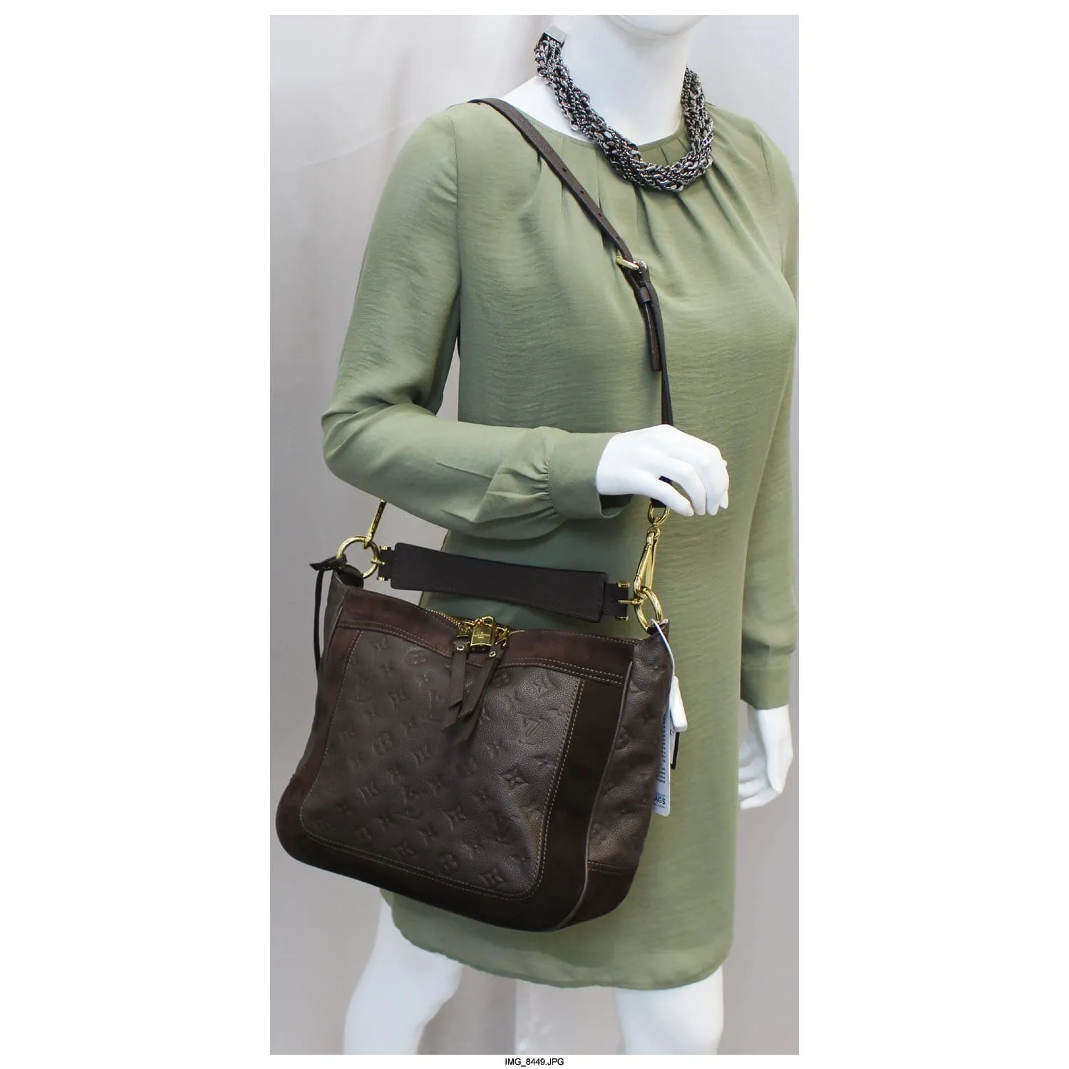 LOUIS VUITTON Audacieuse PM Terre Empreinte Leather Shoulder Bag