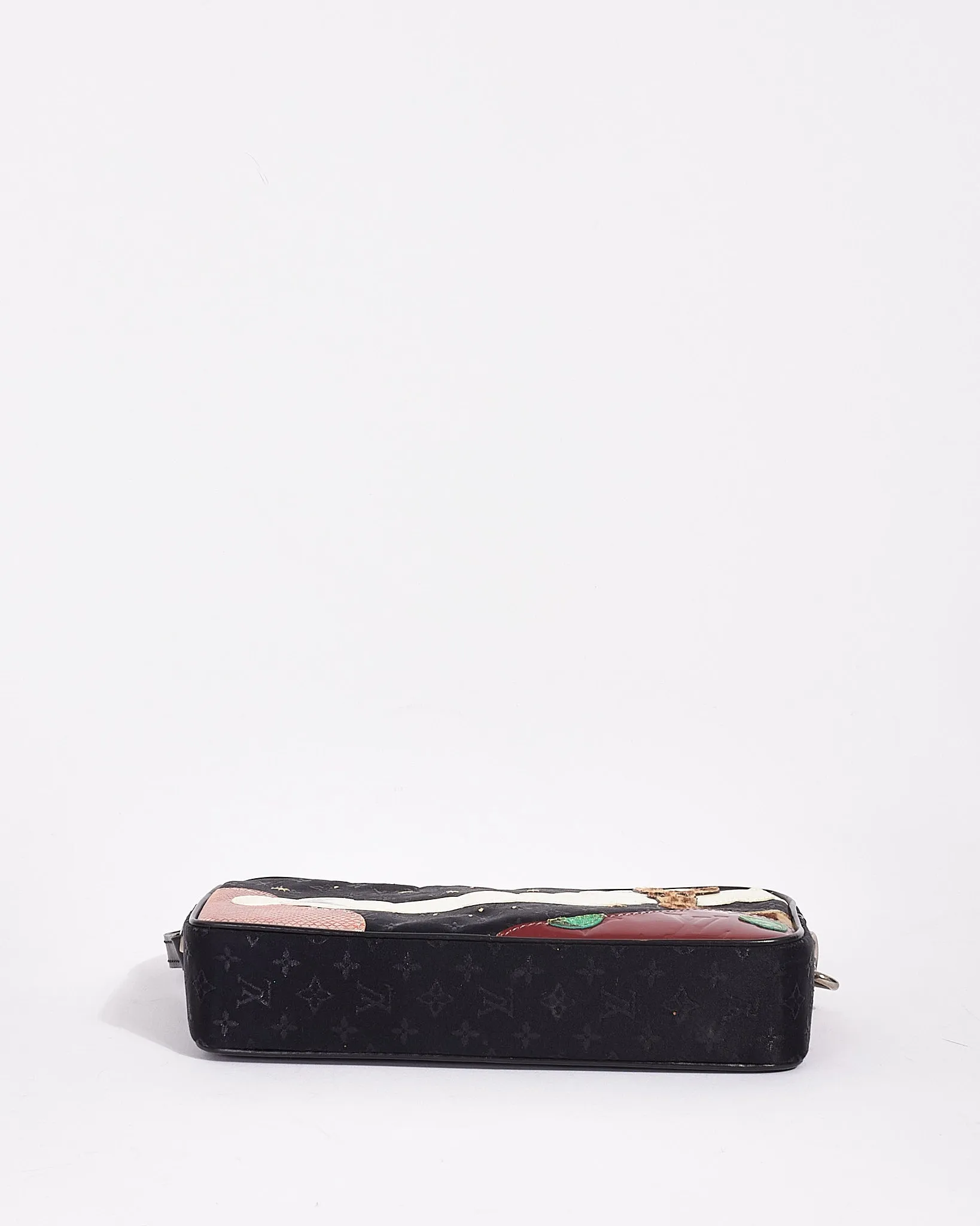 Louis Vuitton Black Monogram Mini Lin Satin "Conte Des Fees Pochette Shoulder Bag