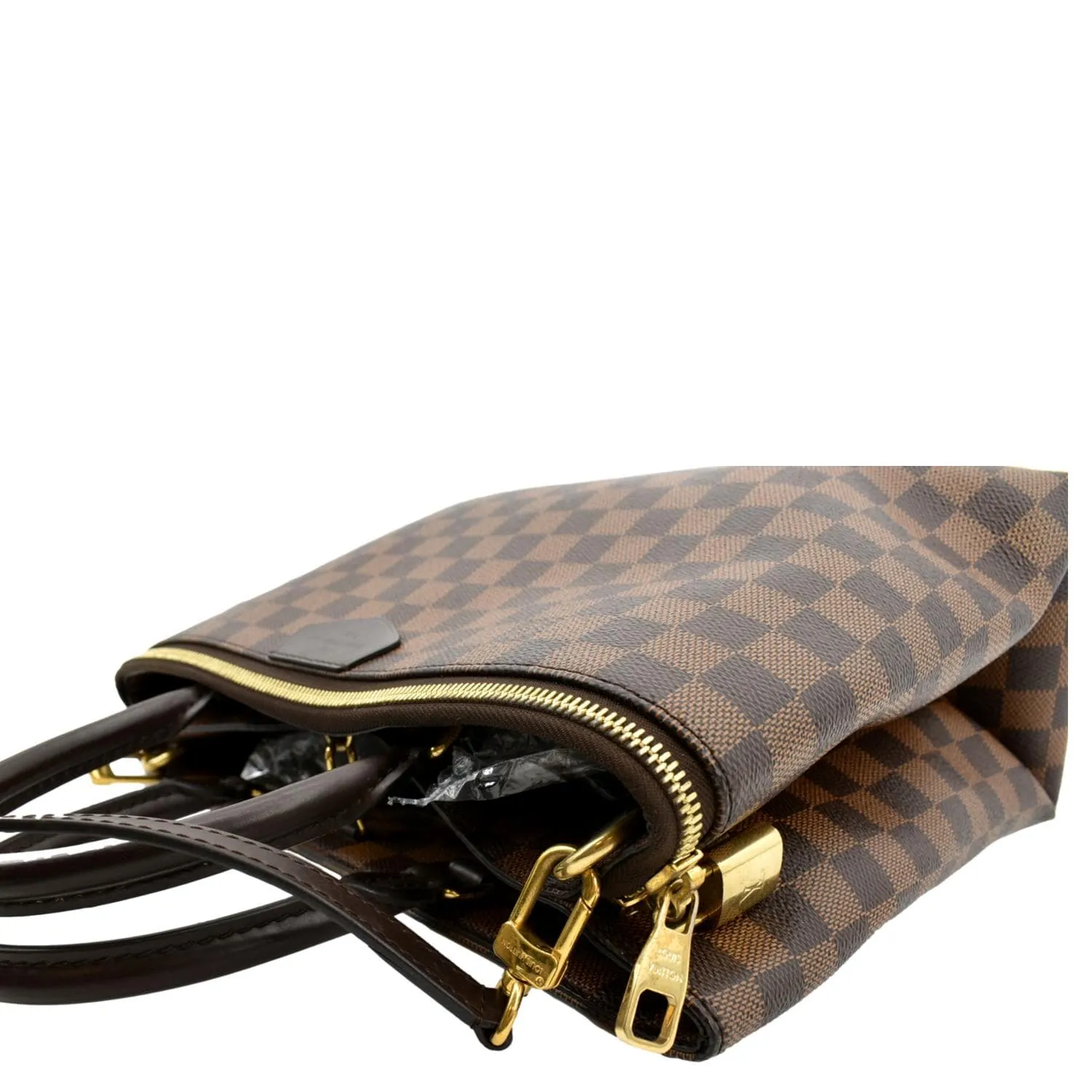LOUIS VUITTON Brompton Damier Ebene Shoulder Bag Brown