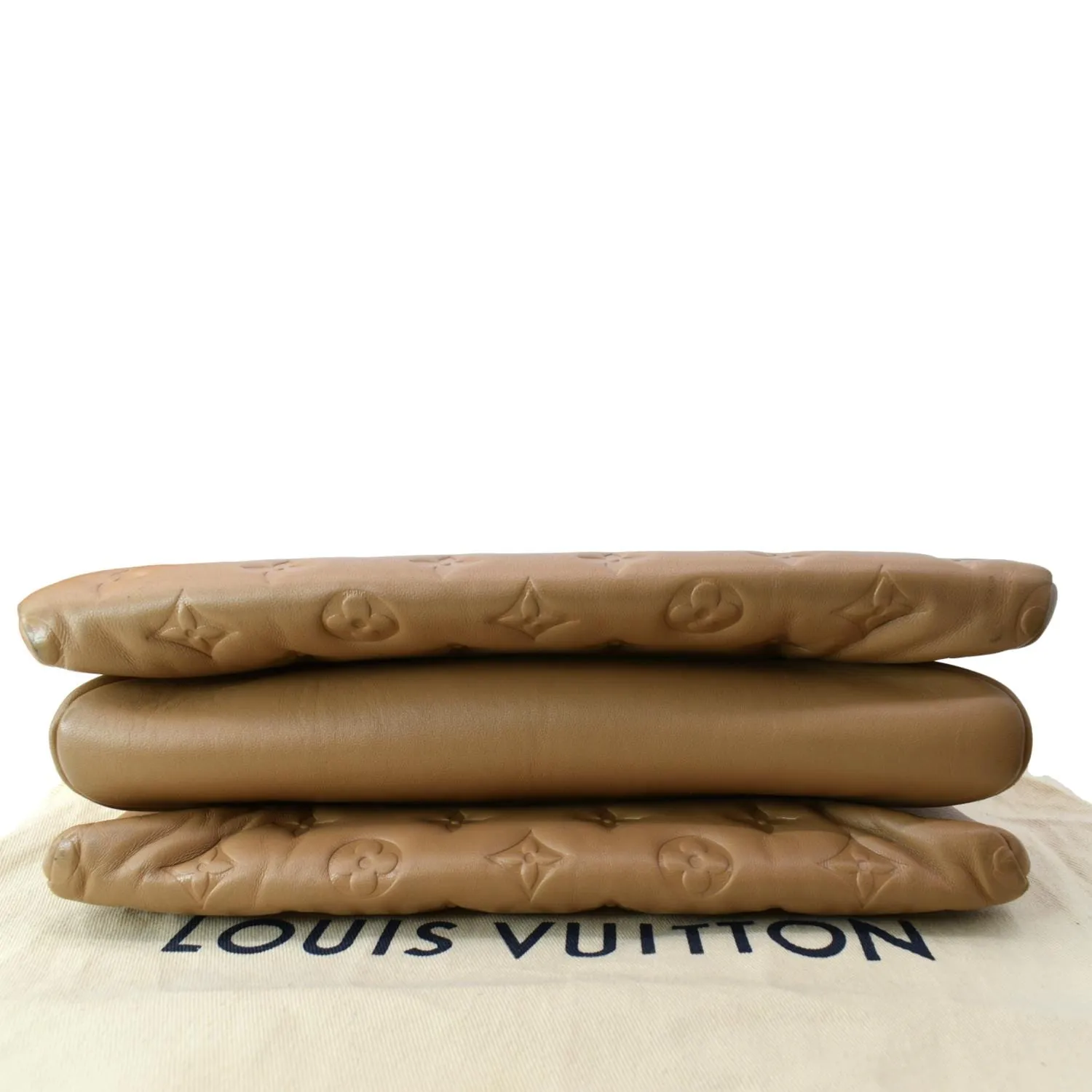 LOUIS VUITTON Coussin PM Monogram Embossed Shoulder Bag Camel
