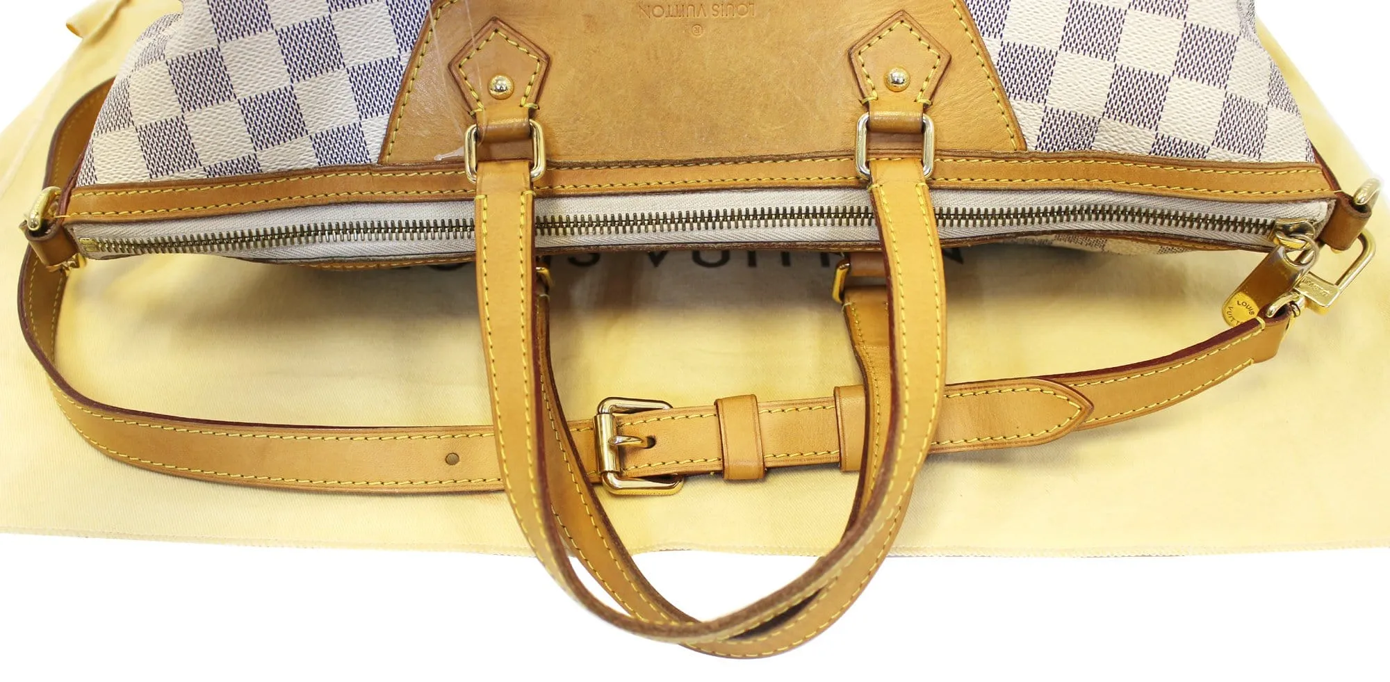 LOUIS VUITTON Damier Azur Siracusa GM Shoulder Handbag