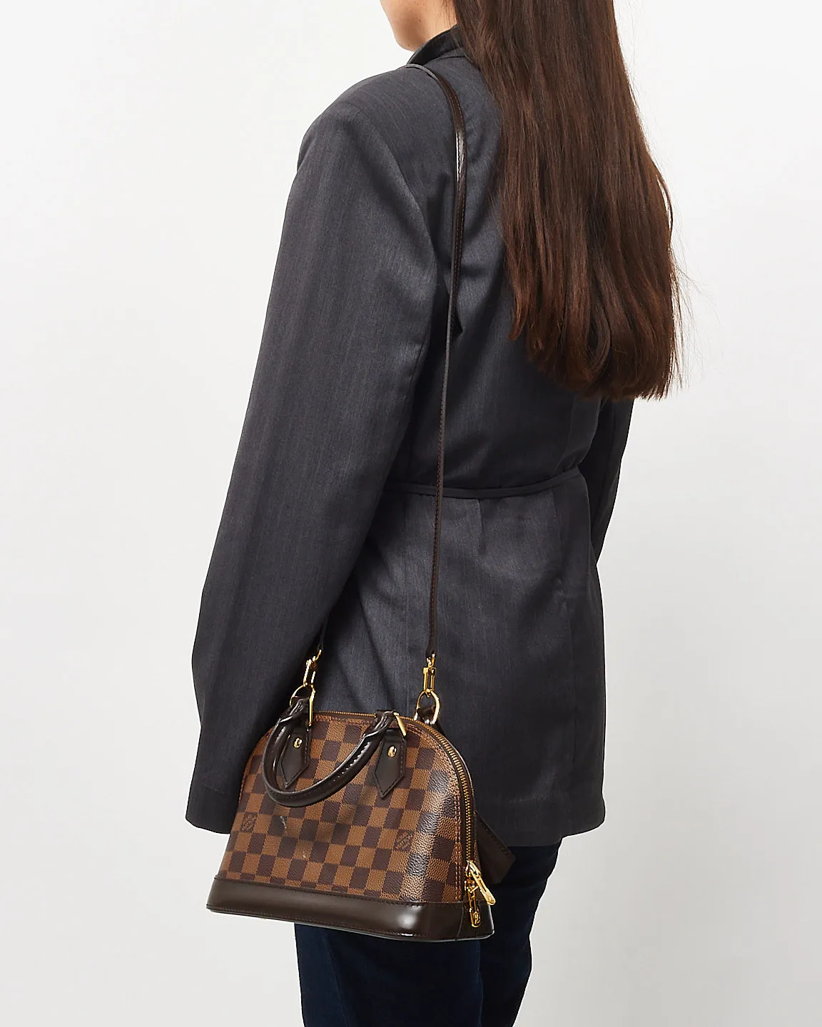 Louis Vuitton Damier Ebene Coated Canvas Alma BB Bag