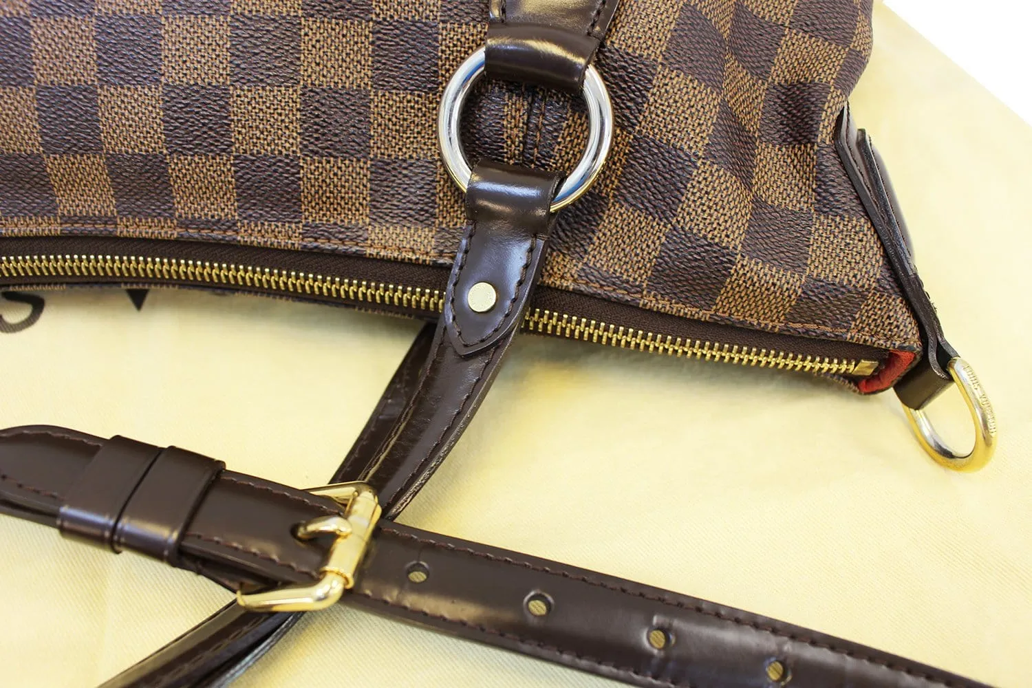 LOUIS VUITTON Damier Ebene Evora GM Tote Shoulder Bag