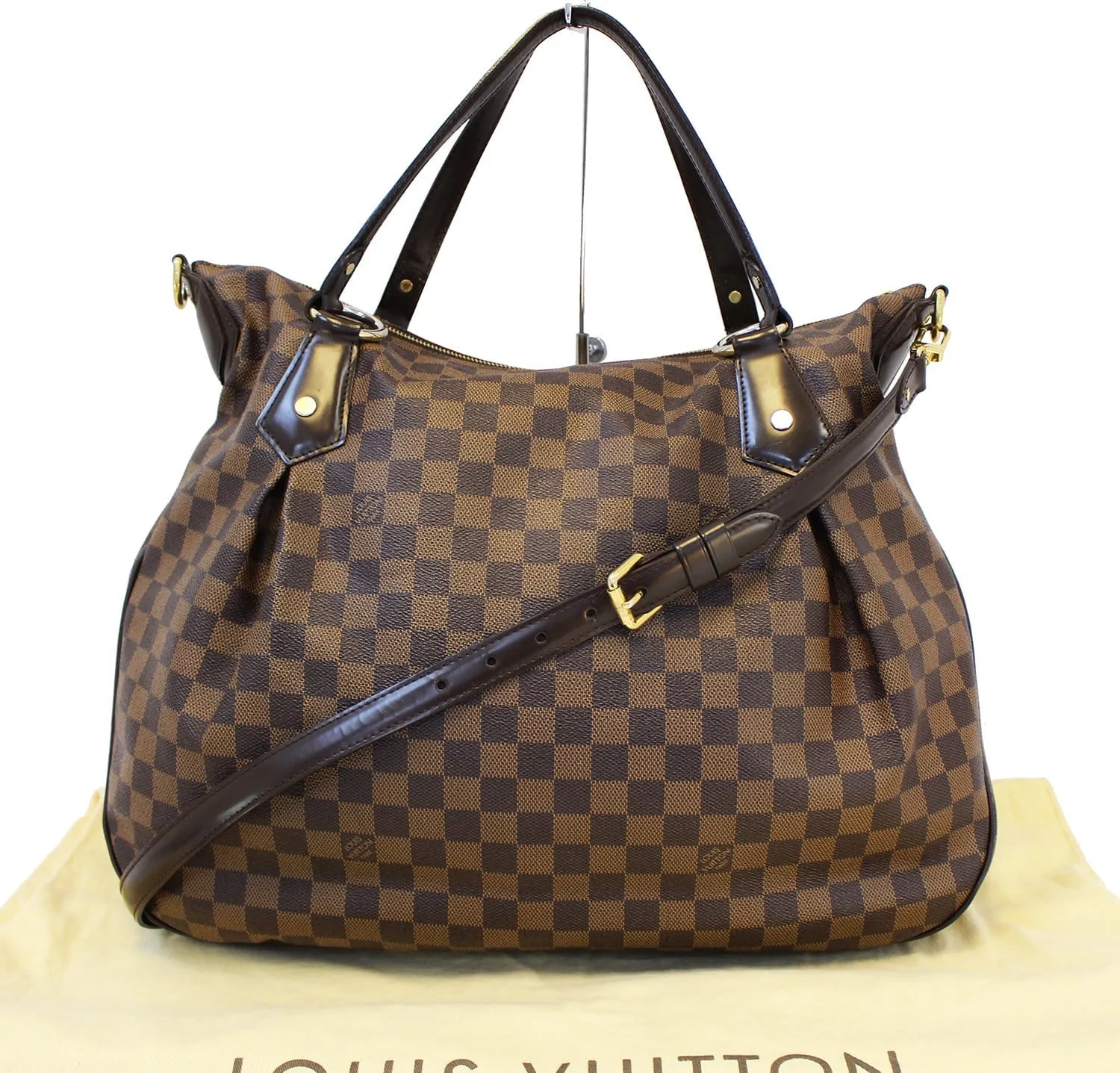LOUIS VUITTON Damier Ebene Evora GM Tote Shoulder Bag