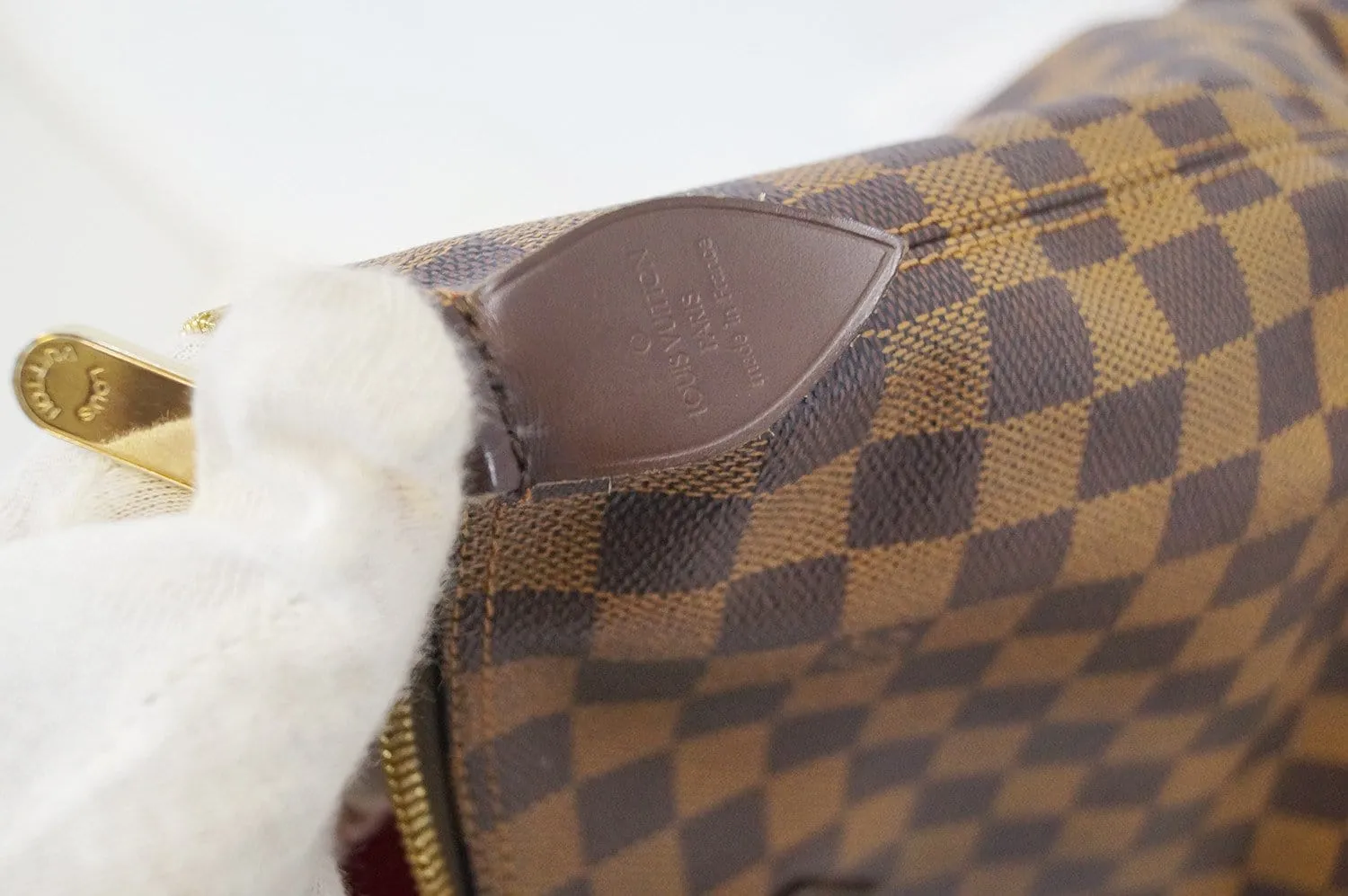 LOUIS VUITTON Damier Ebene Saleya MM Shoulder Handbag