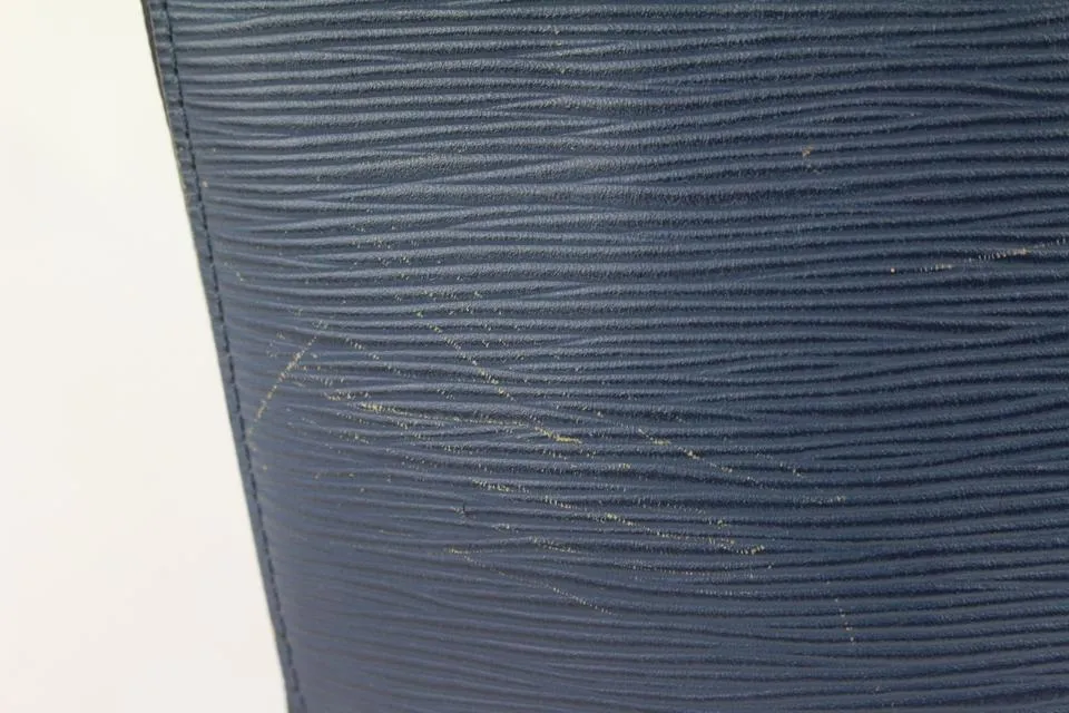 Louis Vuitton Dark Blue Epi Leather Neverfull MM Tote Bag 1012lv42
