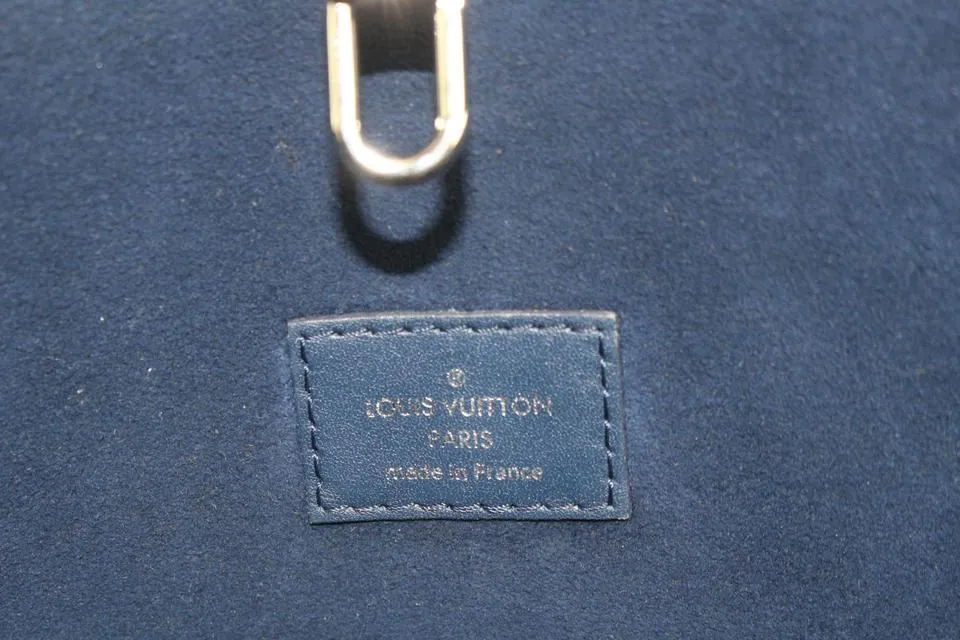 Louis Vuitton Dark Blue Epi Leather Neverfull MM Tote Bag 1012lv42