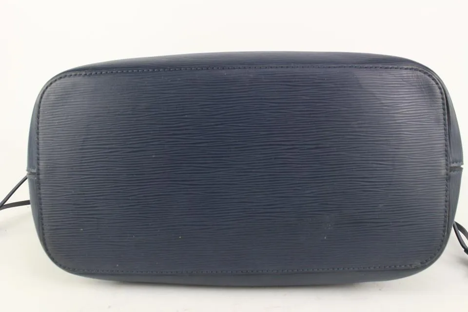 Louis Vuitton Dark Blue Epi Leather Neverfull MM Tote Bag 1012lv42