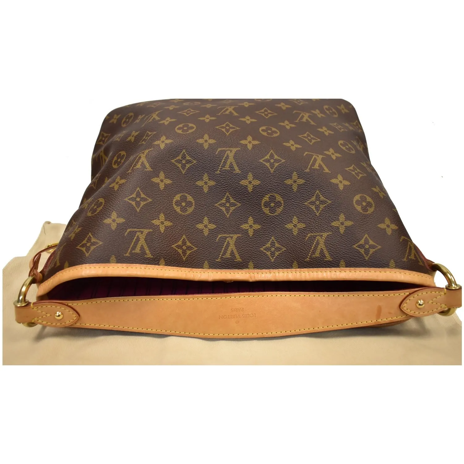 LOUIS VUITTON Delightful PM Damier Ebene Hobo Bag Brown