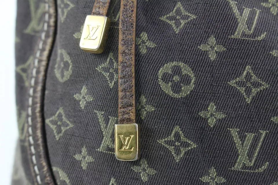 Louis Vuitton Ebene Monogram Mini Lin Manon MM Hobo 26lk324s