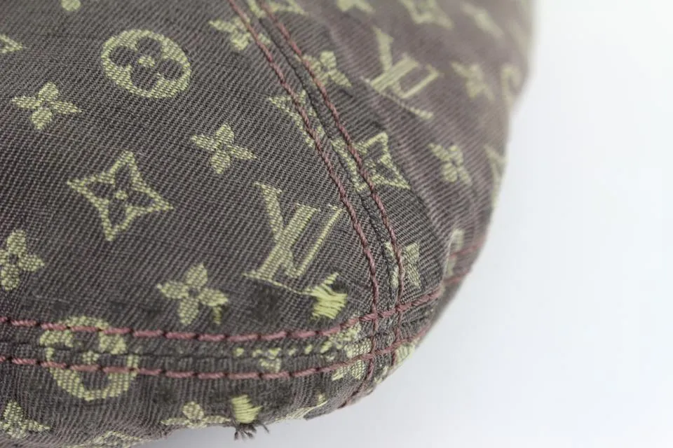 Louis Vuitton Ebene Monogram Mini Lin Manon MM Hobo 26lk324s