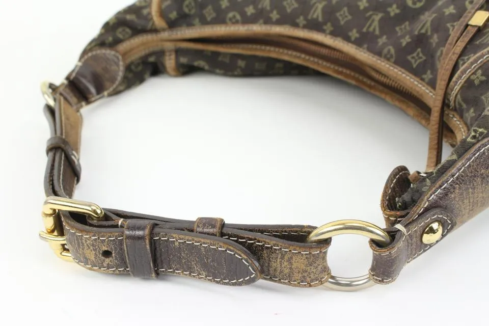 Louis Vuitton Ebene Monogram Mini Lin Manon MM Hobo 26lk324s