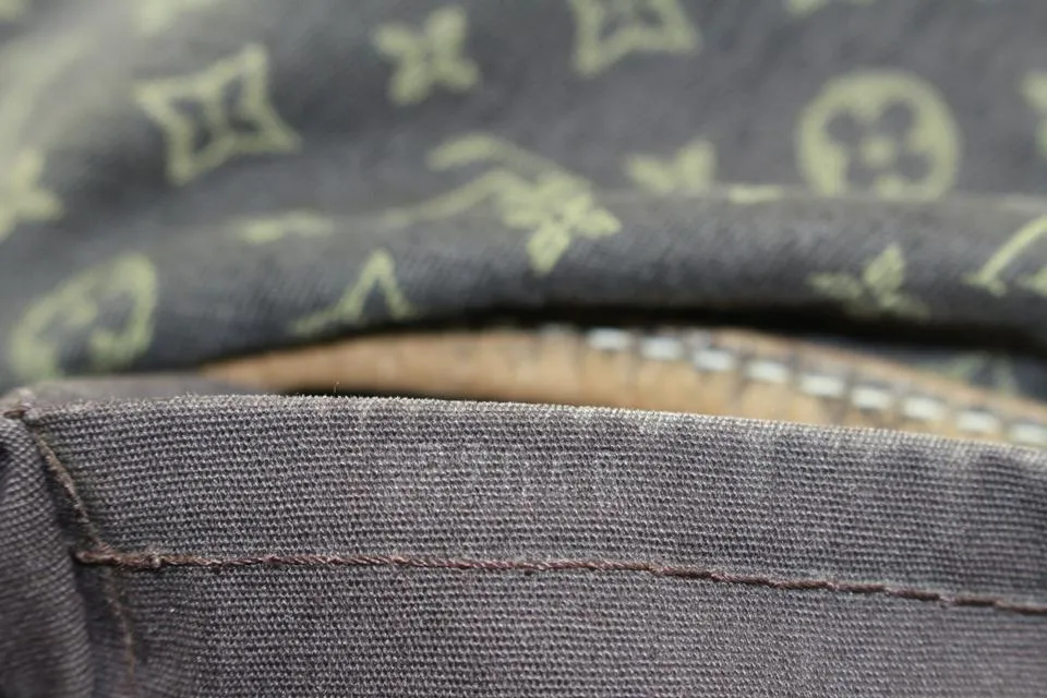 Louis Vuitton Ebene Monogram Mini Lin Manon MM Hobo 26lk324s