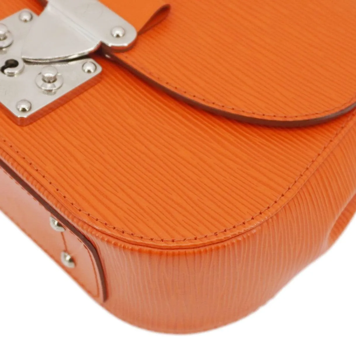 LOUIS VUITTON Eden Epi Leather Top Handle Shoulder Bag Orange