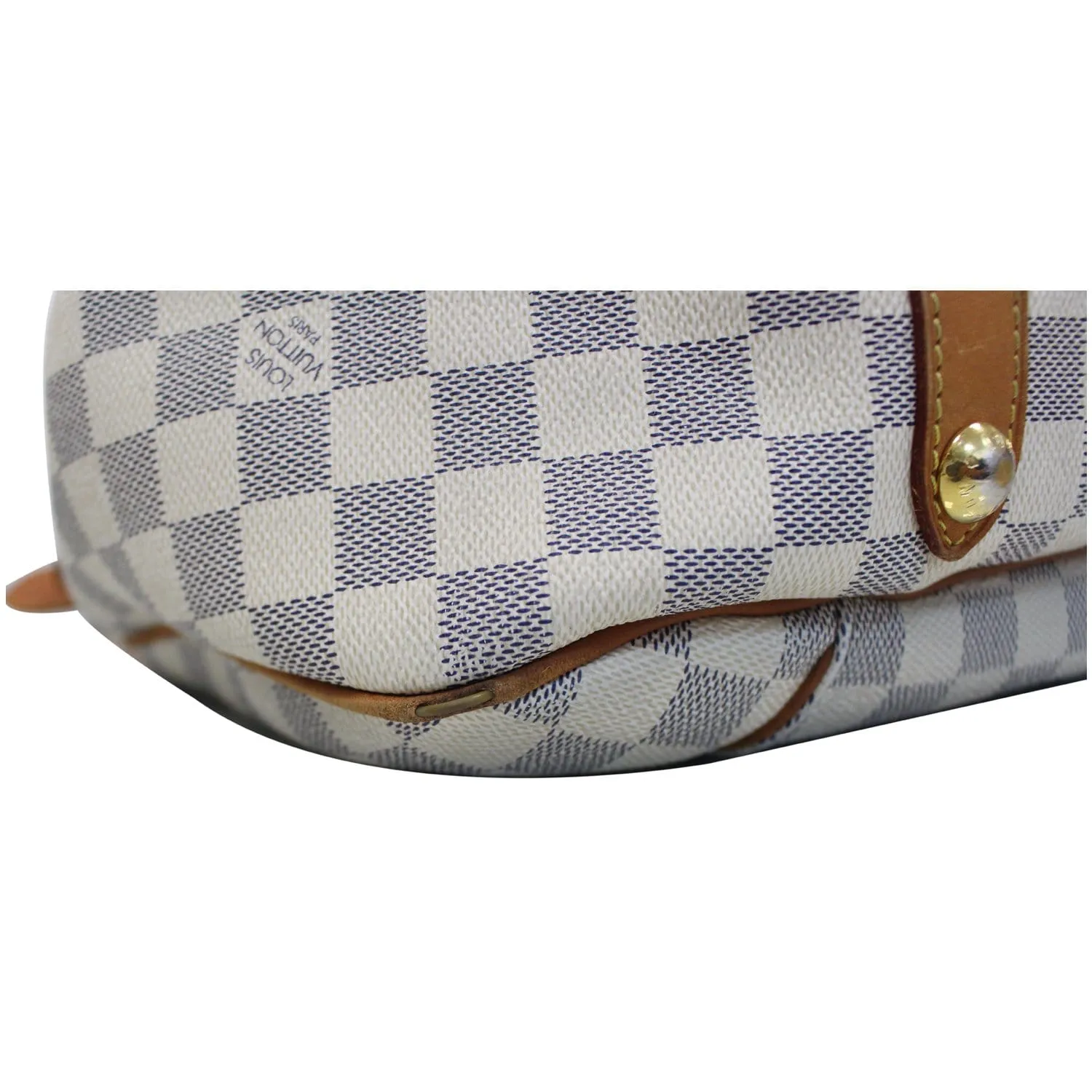 LOUIS VUITTON Galliera PM Damier Azur Shoulder Bag White