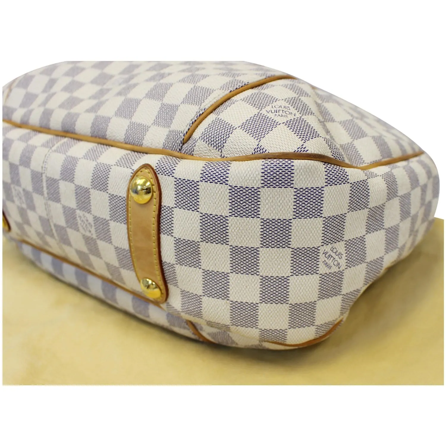 LOUIS VUITTON Galliera PM Damier Azur Shoulder Bag White
