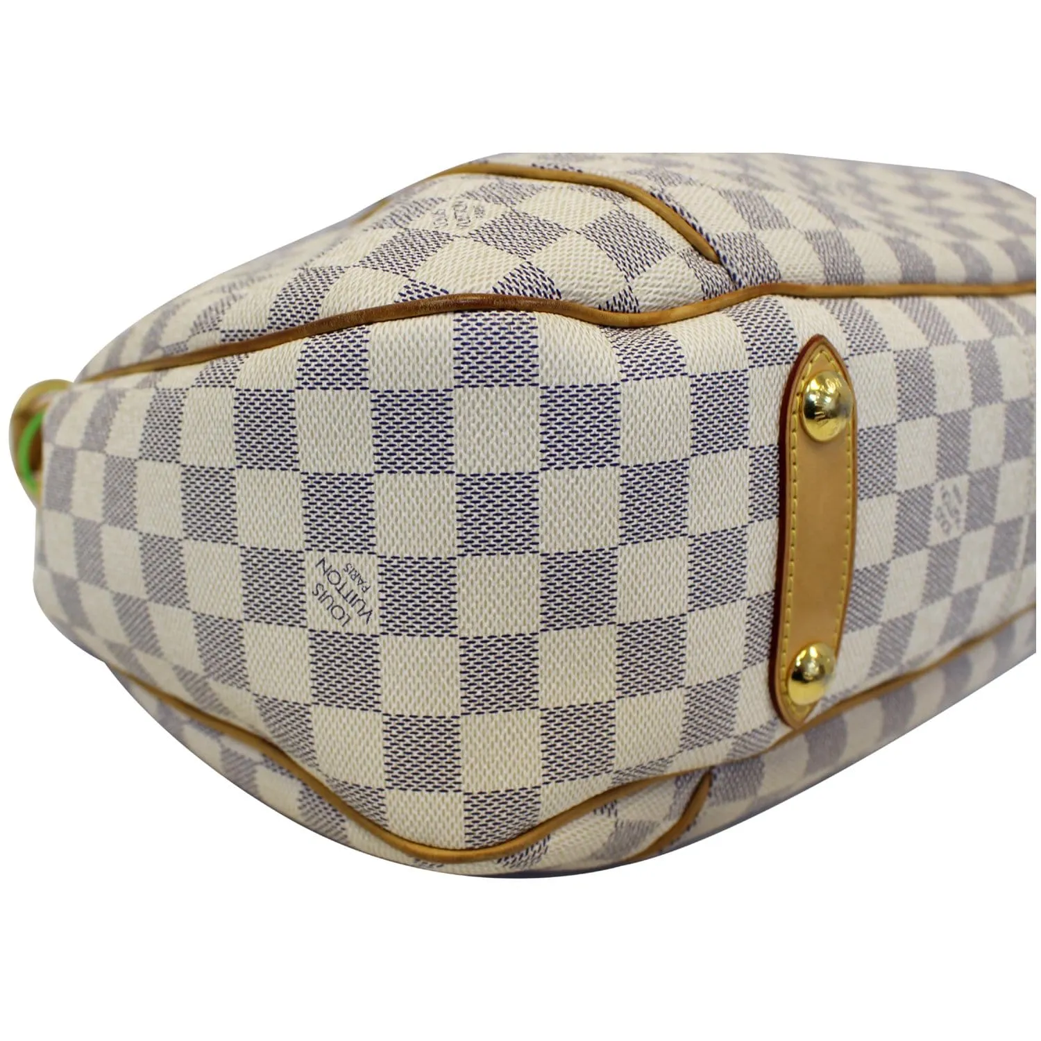 LOUIS VUITTON Galliera PM Damier Azur Shoulder Bag White