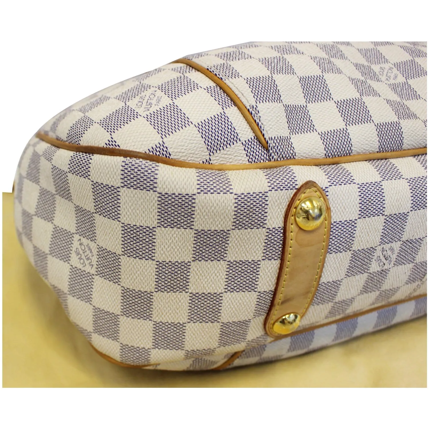 LOUIS VUITTON Galliera PM Damier Azur Shoulder Bag White
