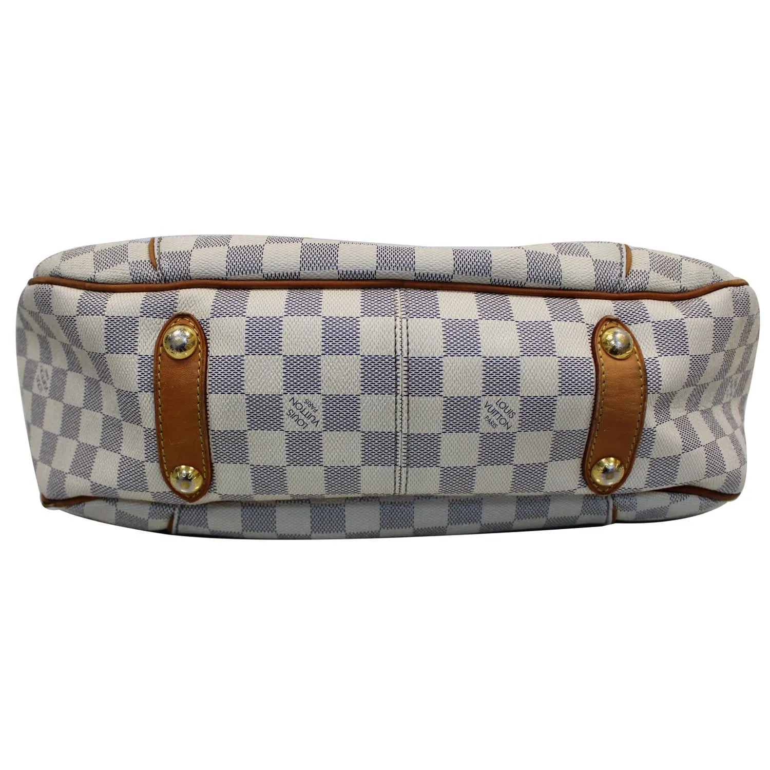 LOUIS VUITTON Galliera PM Damier Azur Shoulder Bag White