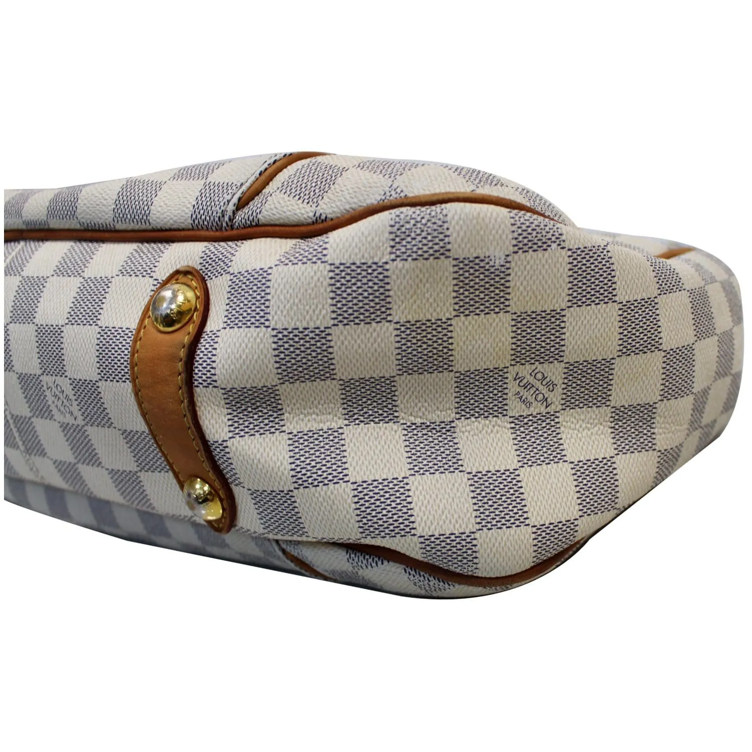 LOUIS VUITTON Galliera PM Damier Azur Shoulder Bag White