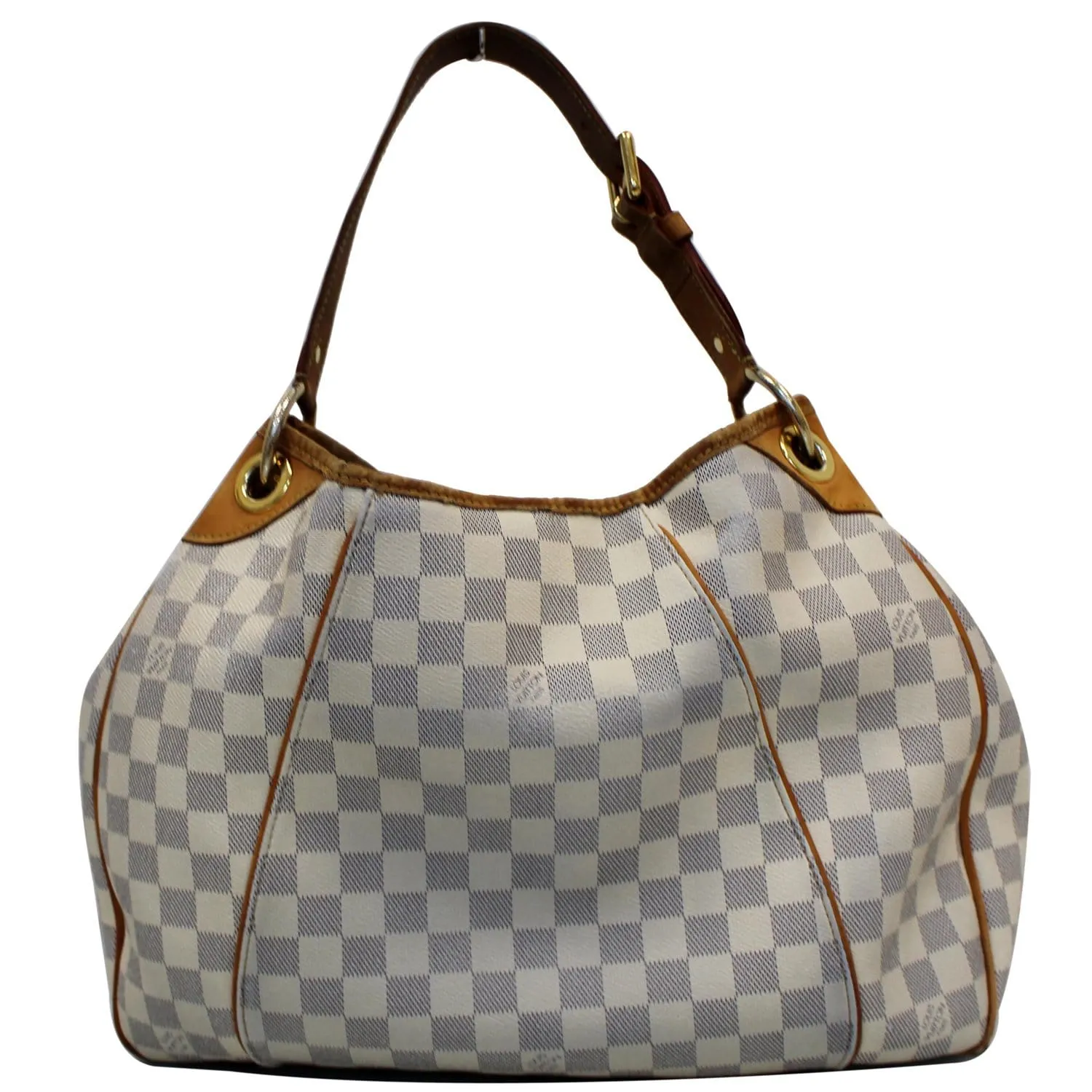 LOUIS VUITTON Galliera PM Damier Azur Shoulder Bag White