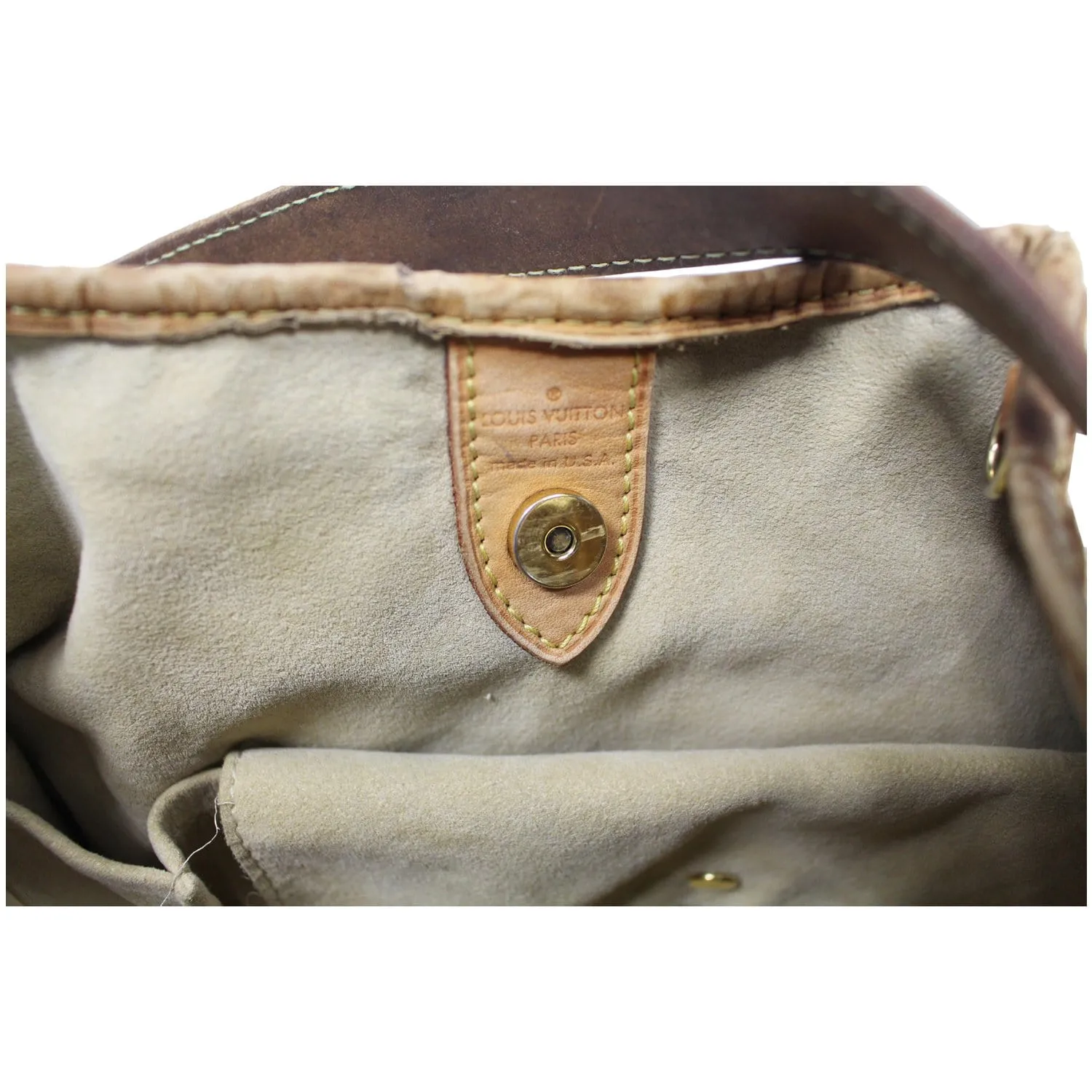 LOUIS VUITTON Galliera PM Damier Azur Shoulder Bag White