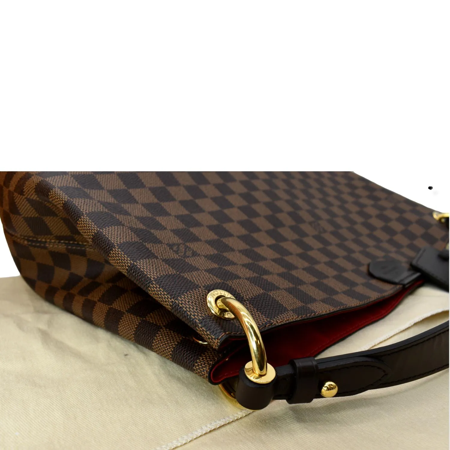 LOUIS VUITTON Graceful MM Damier Ebene Shoulder Bag Brown
