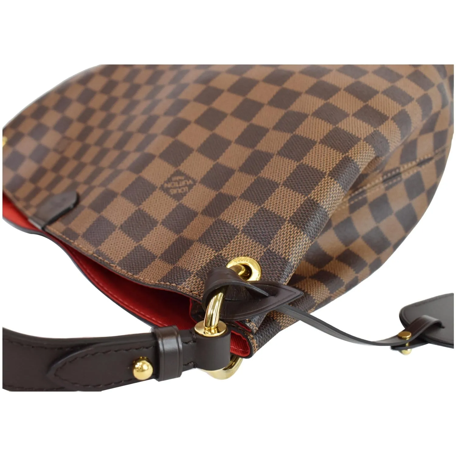 LOUIS VUITTON Graceful PM Damier Ebene Shoulder Bag Brown