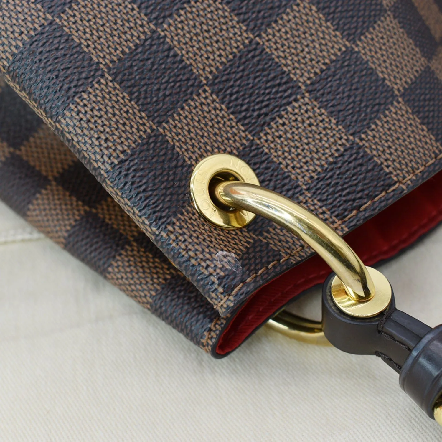 LOUIS VUITTON Graceful PM Damier Ebene Shoulder Bag Brown