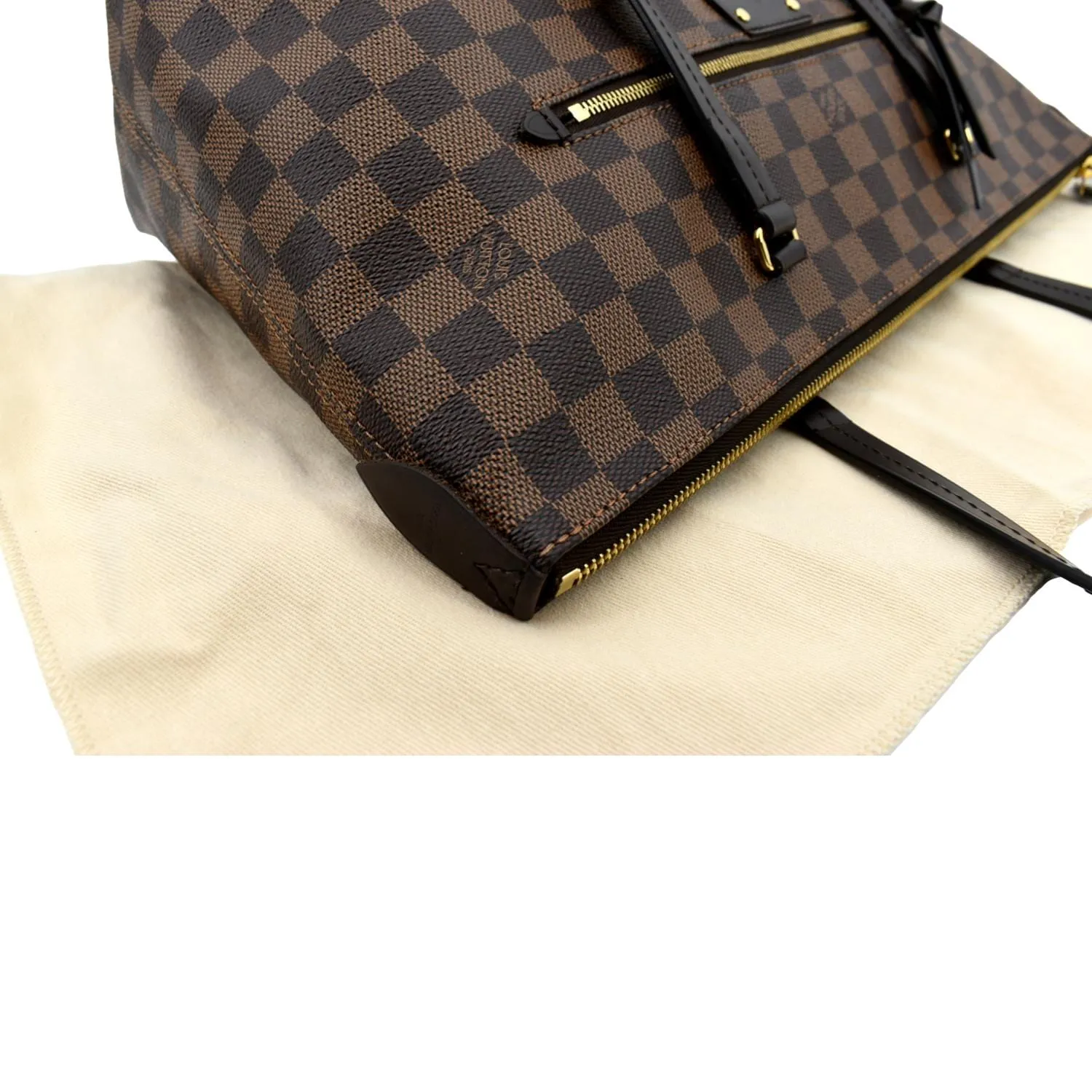 LOUIS VUITTON Iena MM Damier Ebene Shoulder Bag Brown - Sold