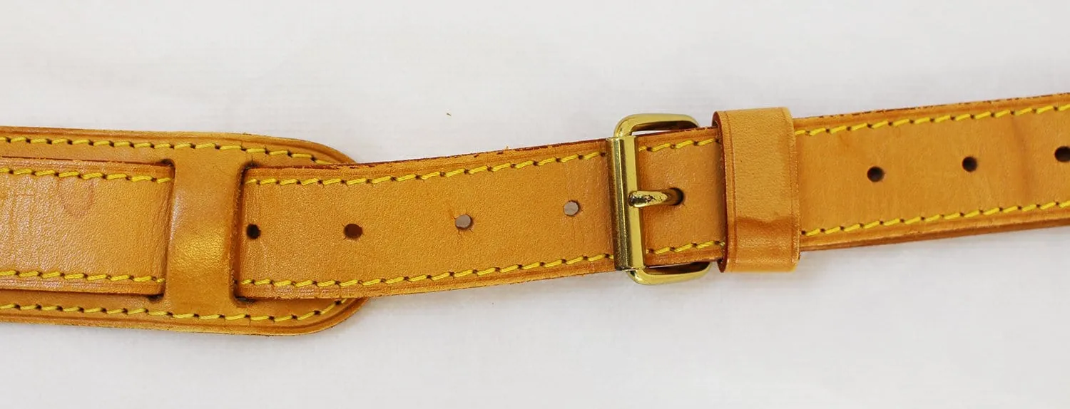 LOUIS VUITTON Leather Beige Bandouliere Shoulder Strap