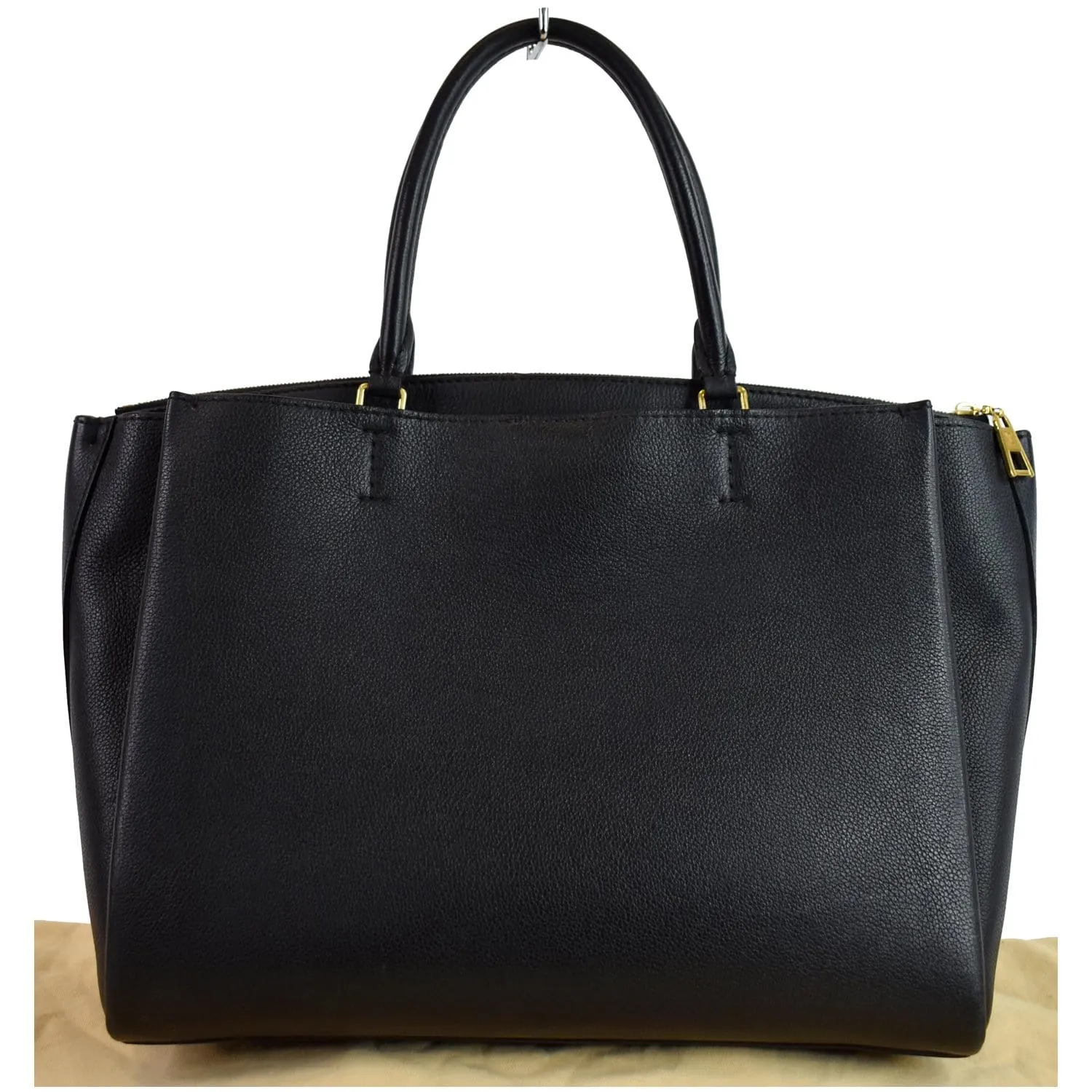 LOUIS VUITTON Lockmeto Calfskin Leather Tote Bag Black - 20% OFF