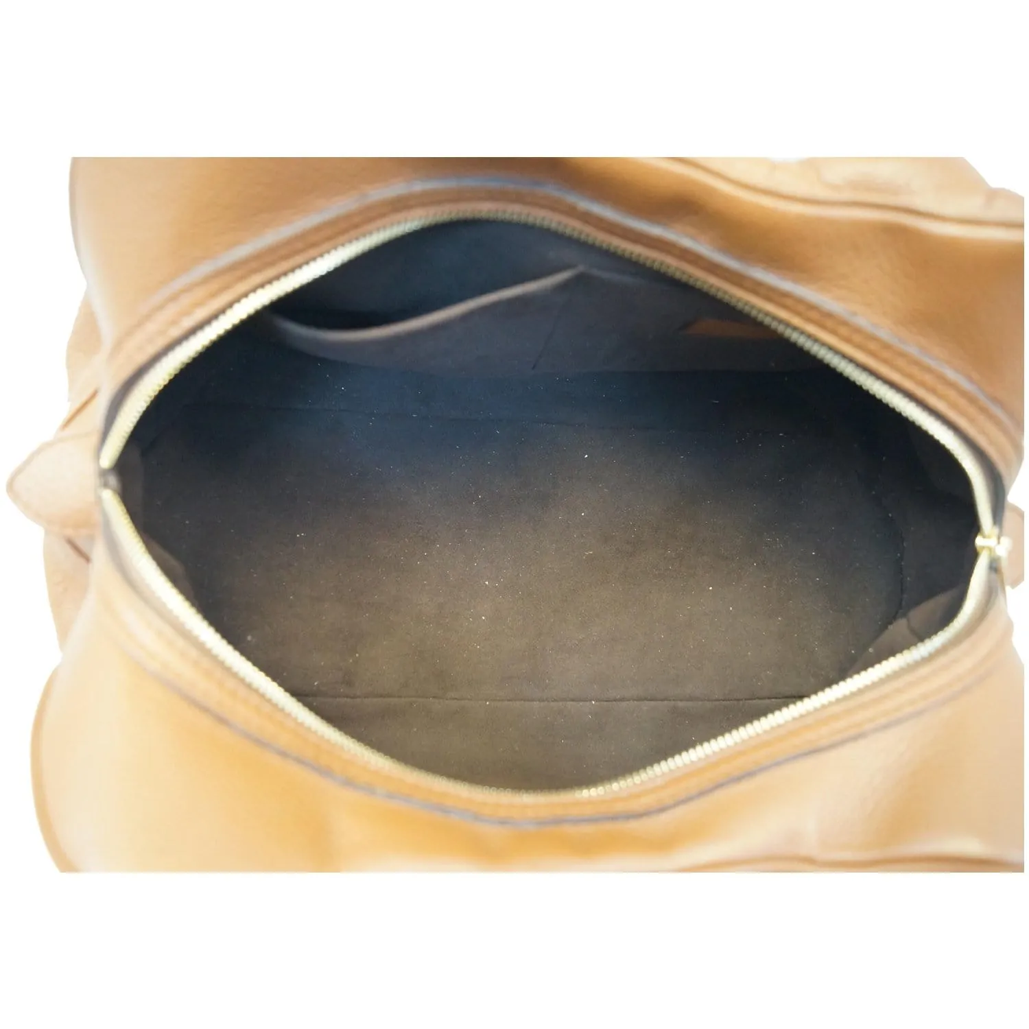 LOUIS VUITTON Lunar PM Mahina Leather Shoulder Bag Brown