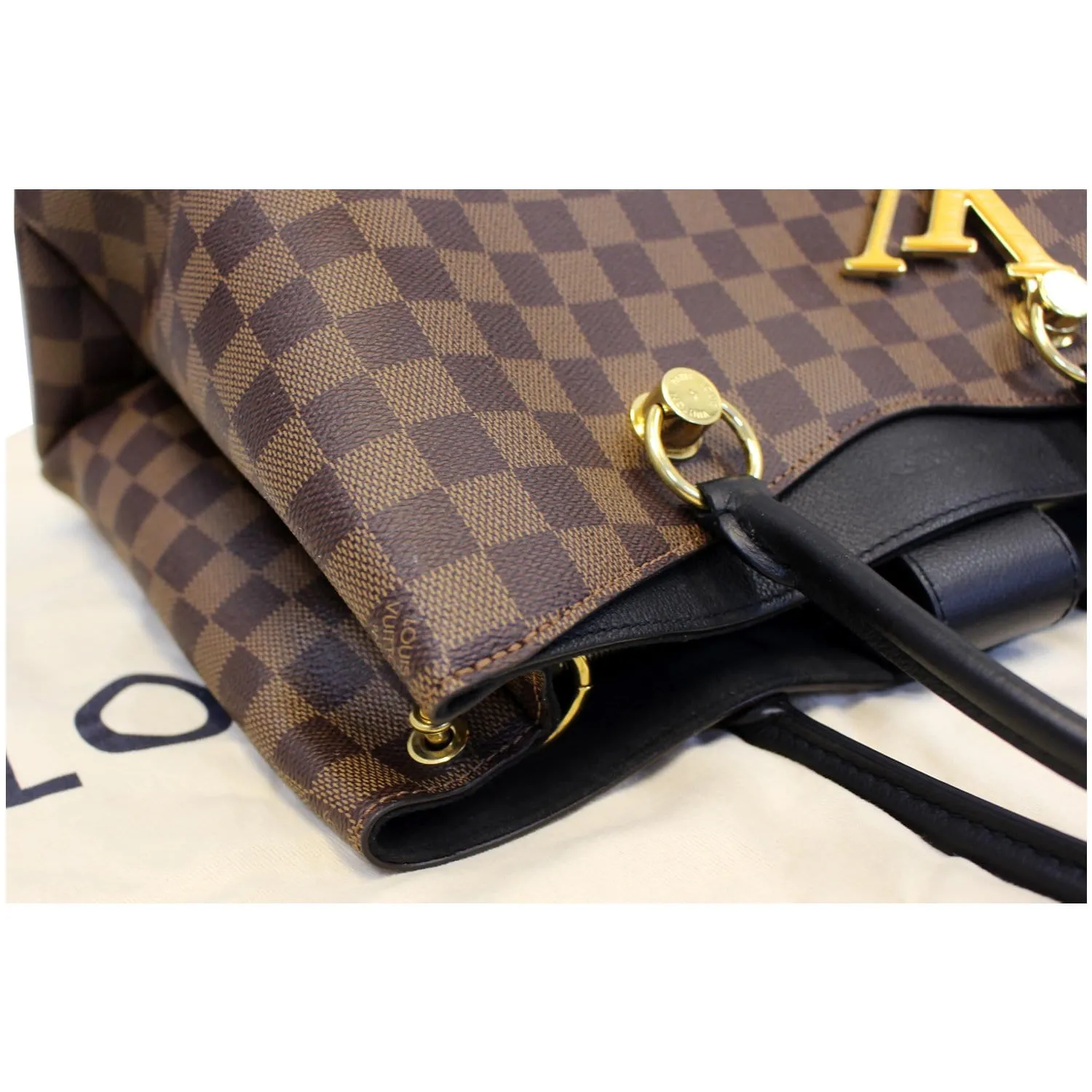 LOUIS VUITTON LV Riverside Damier Ebene Shoulder Bag Noir
