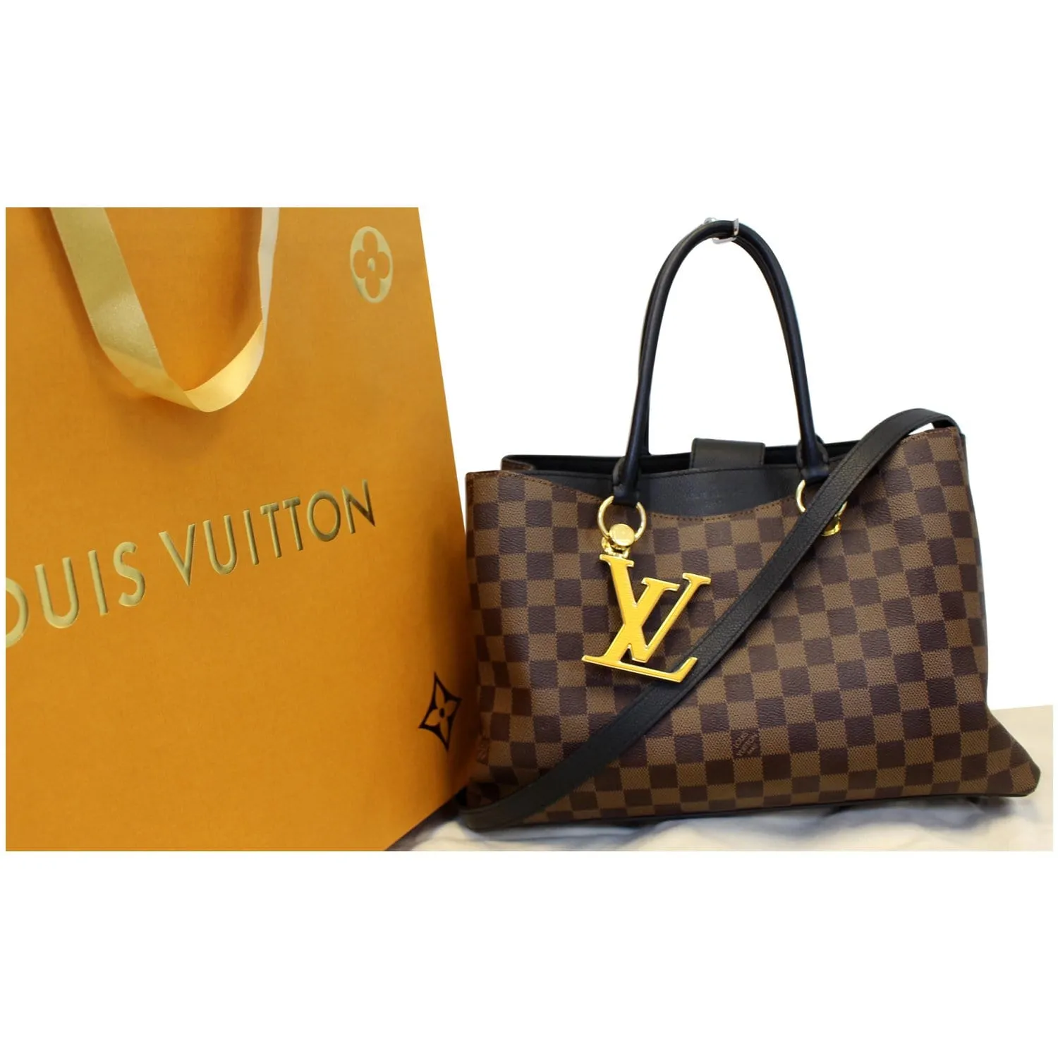 LOUIS VUITTON LV Riverside Damier Ebene Shoulder Bag Noir