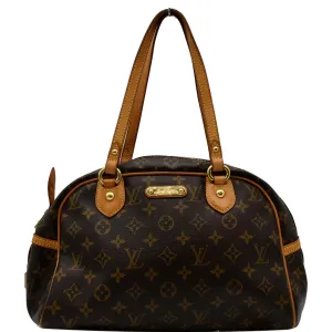 LOUIS VUITTON Montorgueil PM Monogram Canvas Shoulder Bag Brown- 10% OFF