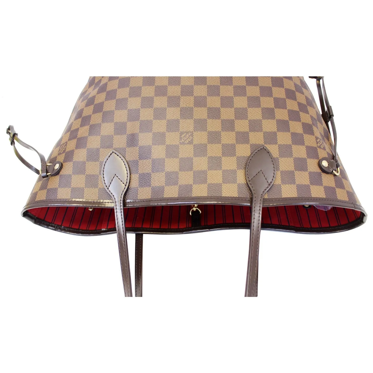 LOUIS VUITTON Neverfull MM Damier Ebene Brown Tote Bag