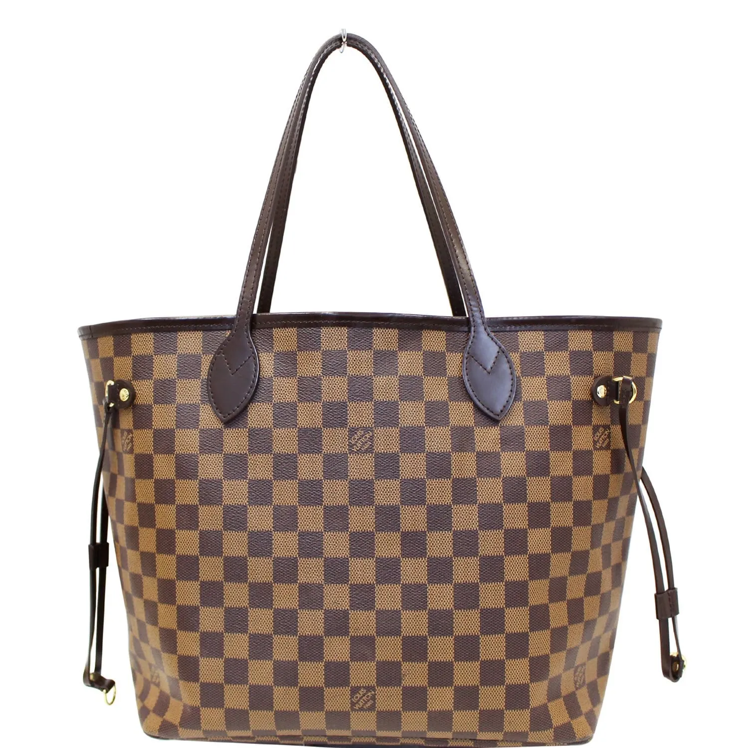 LOUIS VUITTON Neverfull MM Damier Ebene Brown Tote Bag
