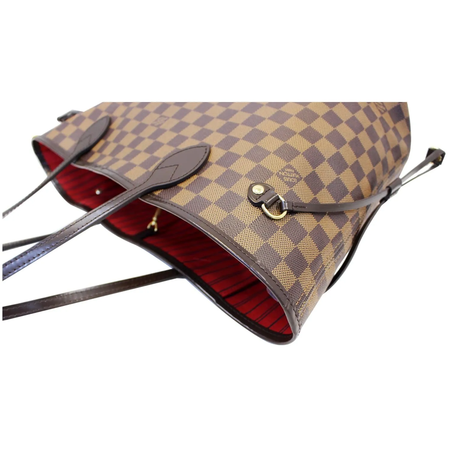 LOUIS VUITTON Neverfull MM Damier Ebene Brown Tote Bag