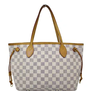 LOUIS VUITTON Neverfull PM Damier Azur Tote Bag