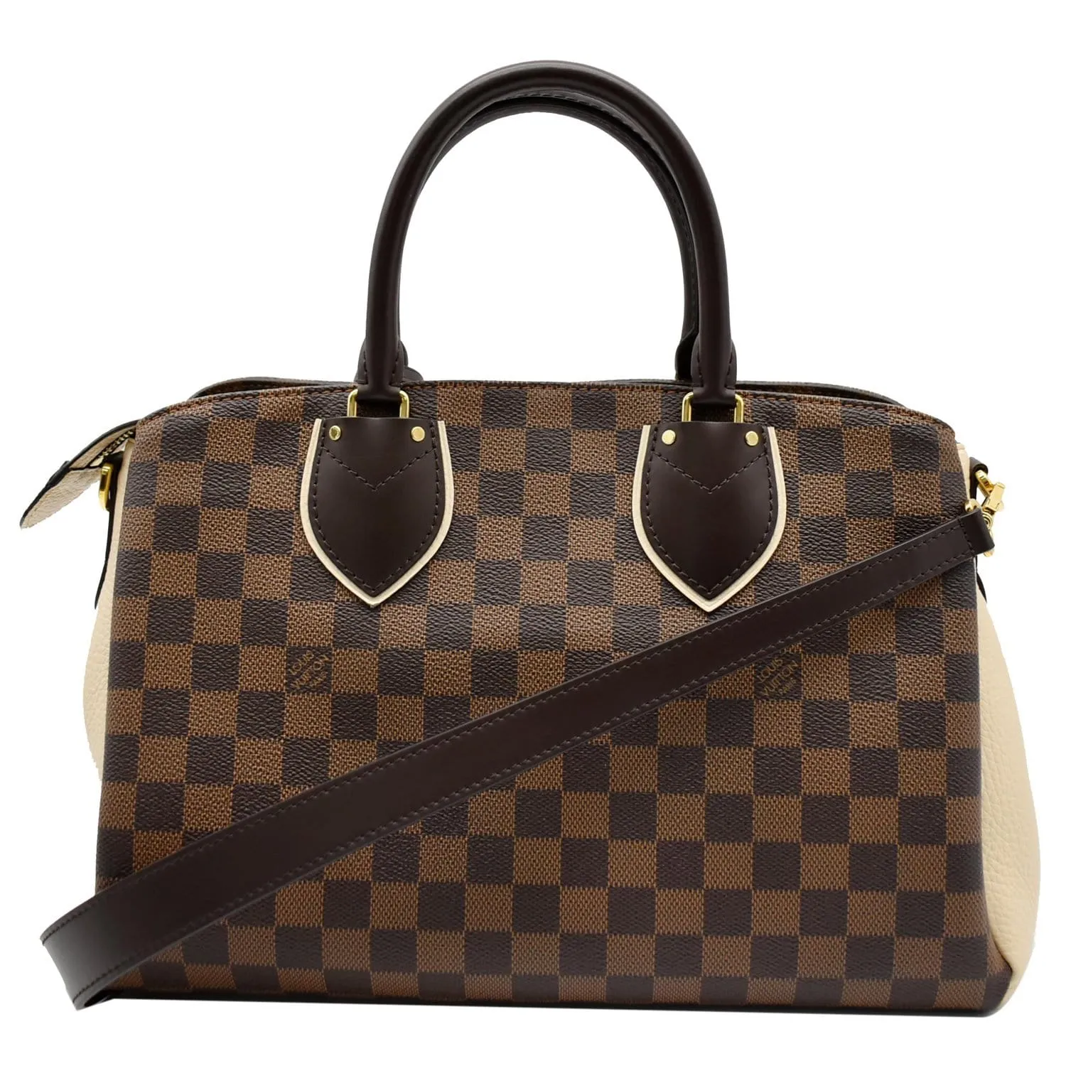 LOUIS VUITTON Normandy Damier Ebene Shoulder Bag Brown